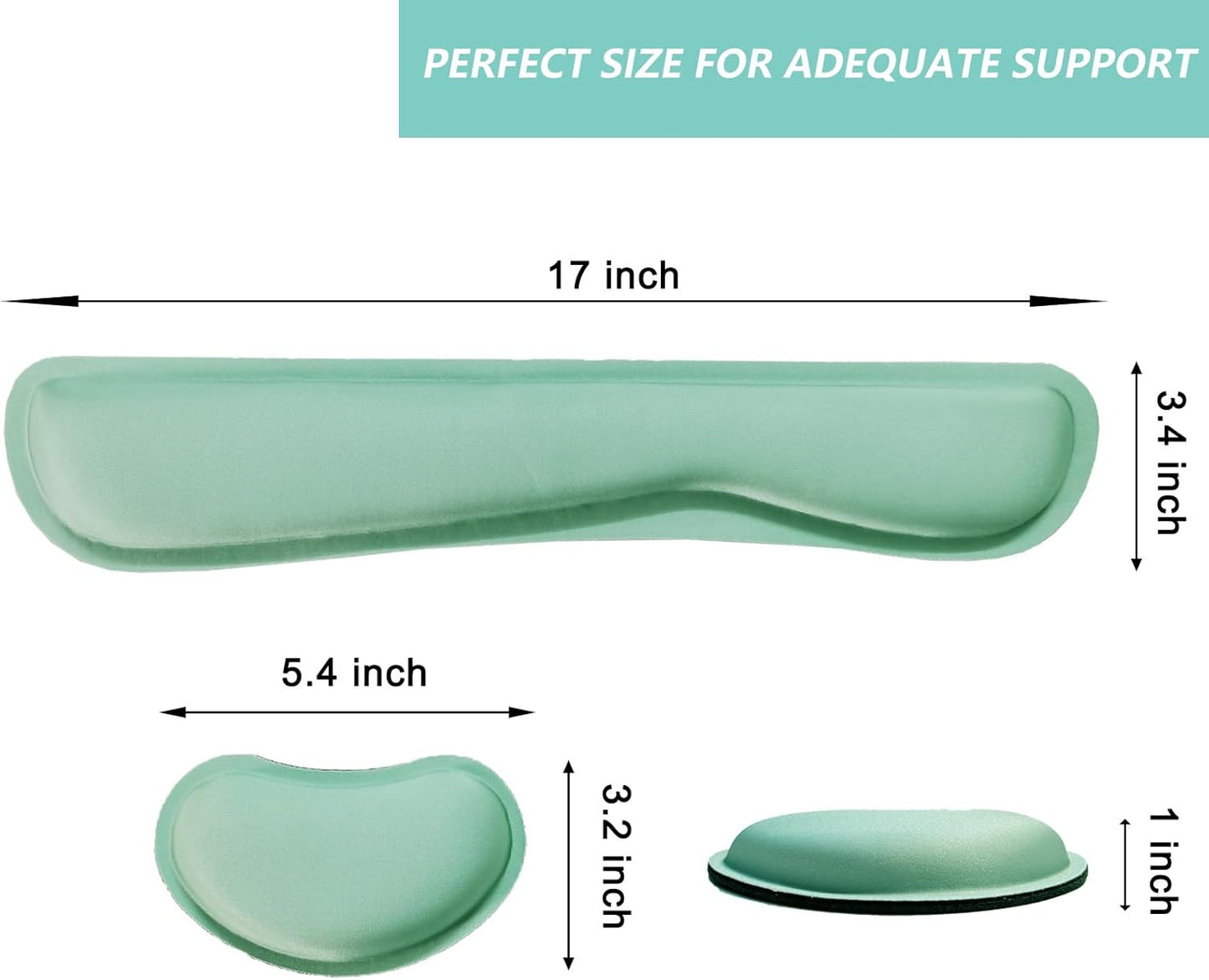 Keyboard Wrist Rest Mouse Wrist Support Set, Memory Foam Wrist Rest Pad for Computer Laptop Keyboard Mouse, Ergonomic Wrist Cushion Support for Typing Pain Relief, Gaming Home Office, Purple