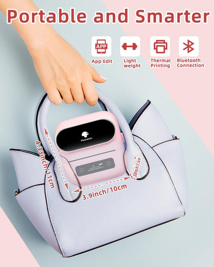 Phomemo Label Maker,M220 Label Printer,3 Inch Bluetooth Thermal Label Maker Machine with 6000+ Icons,700+ Templates,400+ Fonts,for Kids School Items,Small Business,Large Sticker