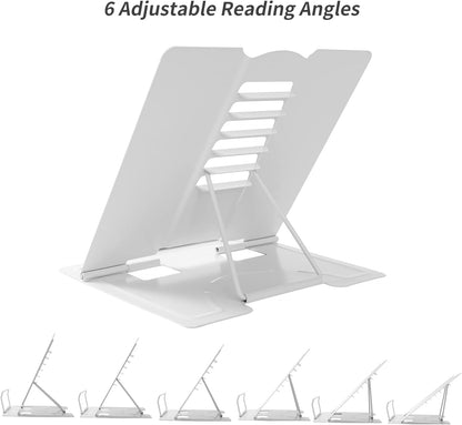 Camelmother Metal Book Holder Adjustable Book Stand for Reading