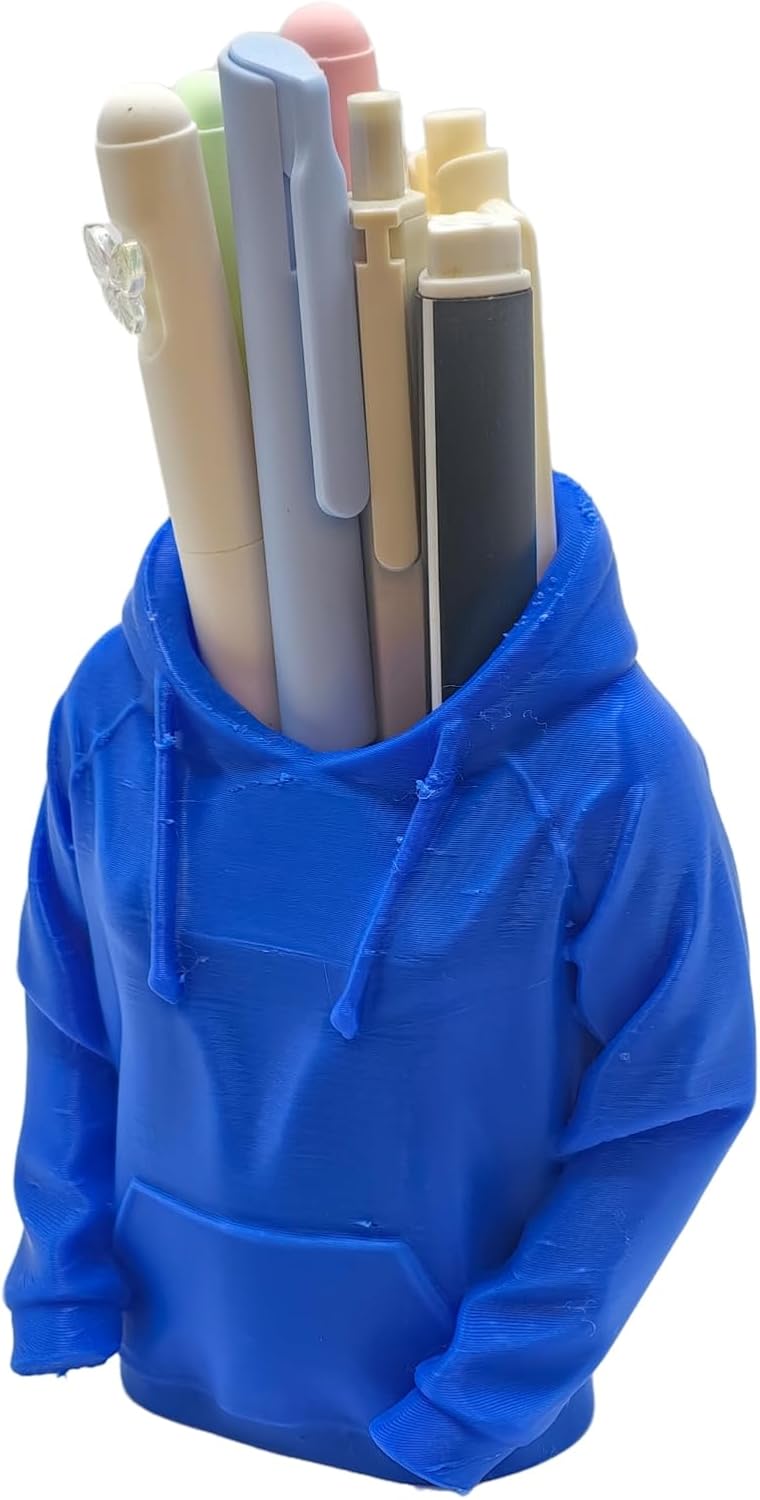 TIME&TRAVE Unique Sweatshirt Pen Holder for Desk, Creative Pencil Holder Desk Organizers, Office Supplies Decorations Idea Gift for Men Women Kids(Yellow)