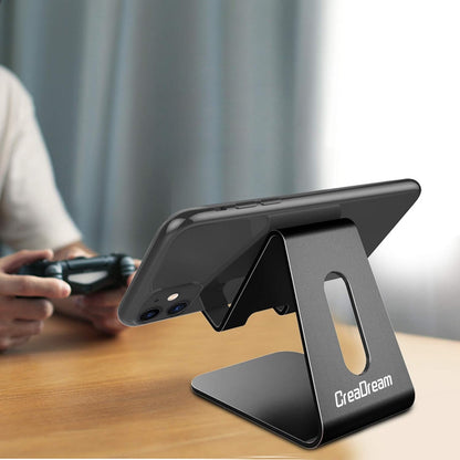 CreaDream Cell Phone Stand, Cradle, Holder, Aluminum Desktop Stand Compatible with Switch, All Smart Phone, iPhone 15 14 13 12 Pro Max Plus Mini Xr X Se 8 SE -Rose Gold