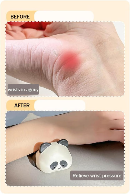 Cityhermit Cute Wrist Rest Support for Mouse Keyboard Computer Elbow Pad Arm Rest for Desk Ergonomic Kawaii Office Supplies Slow Rising PU Mouse Pad Cat