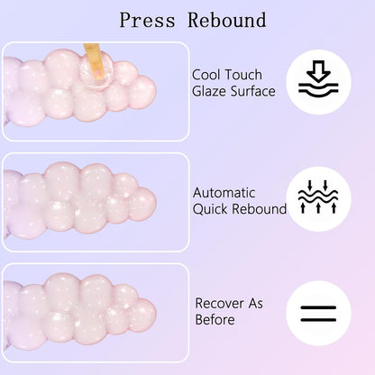 Cloud Wrist Rest Keyboard Pink Mouse Pad Set with Wrist Rest Ergonomic Wrist Pad Memory Foam Non-Slip Base Cute Gradient Wrist Support for Computer Laptop Gaming Home Office Relief Typing Pain