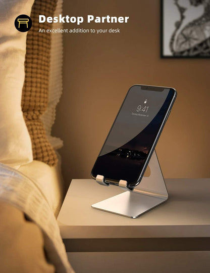 Lamicall Cell Phone Stand, Phone Dock: Cradle, Holder, Stand for Office Desk - Black