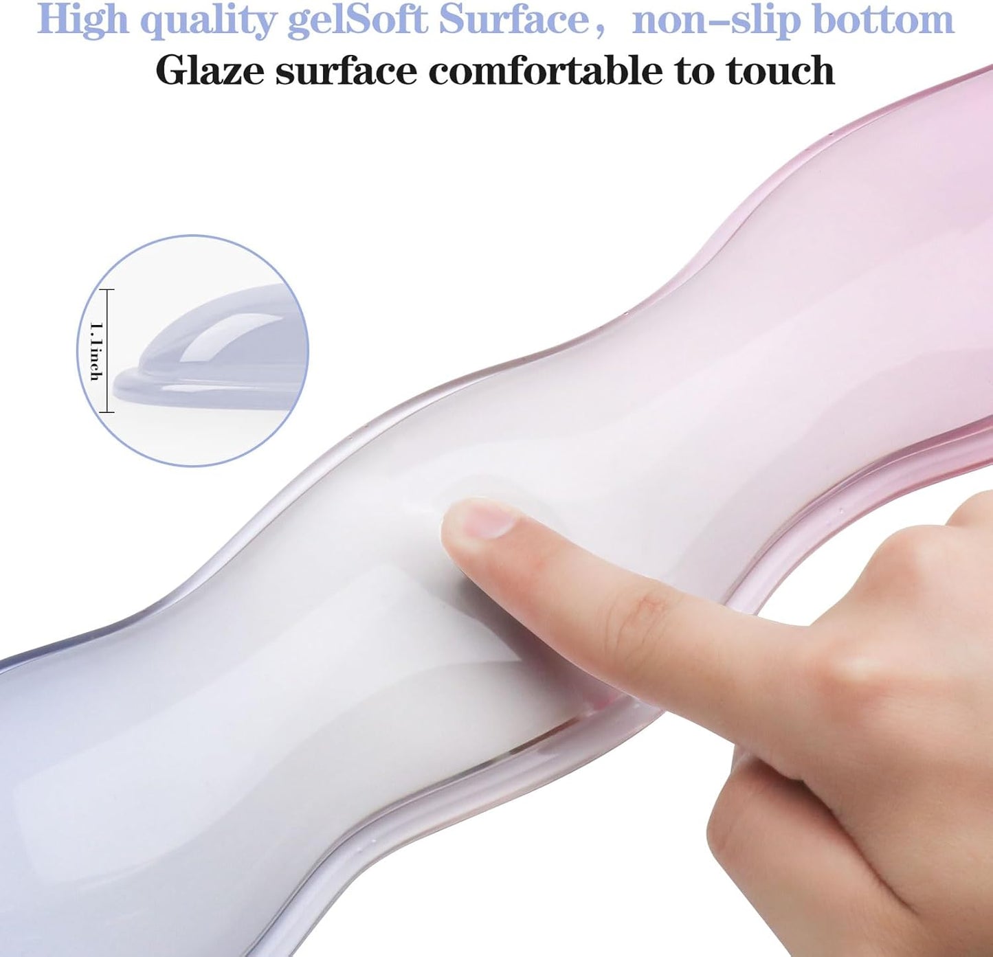 Gel Wrist Rest for Keyboard and Mouse, Wrist Rest for Keyboard, Mouse Wrist Support, Pain Relief, Cool Touch, Non-Skid, Keyboard and Mouse Wrist pad Set