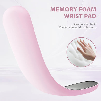 Ospelelf Wrist Rest for Keyboard and Mouse Ergonomic Mouse Pad with Wrist Support Memory Foam Wrist Rest for Computer Keyboard,3-in-1 Gel Mouse and Keyboard Pad for Office Geometry Green