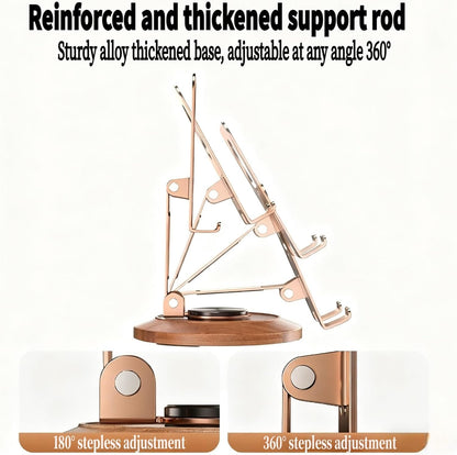 Adjustable Cell Phone Stand,360 Rotating Foldable Desktop Cellphone Stand with Anti-Slip Base Portable Phone Holder for iPhone 17 16 15 14 13 Pro Max, All Smart Phones, iPad