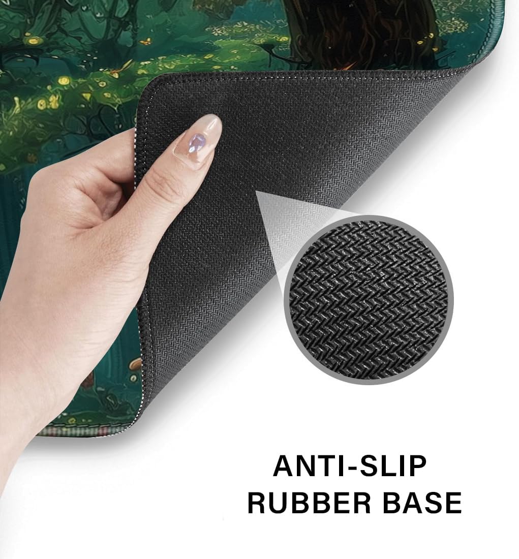 Desk Pad and Keyboard Wrist Rest, Large Mouse Pad + Keyboard Pad+Mouse Wrist Support, Non-Slip Desk Mat Protector for Office, Home 31.5×11.8 Inches Anime Dragon