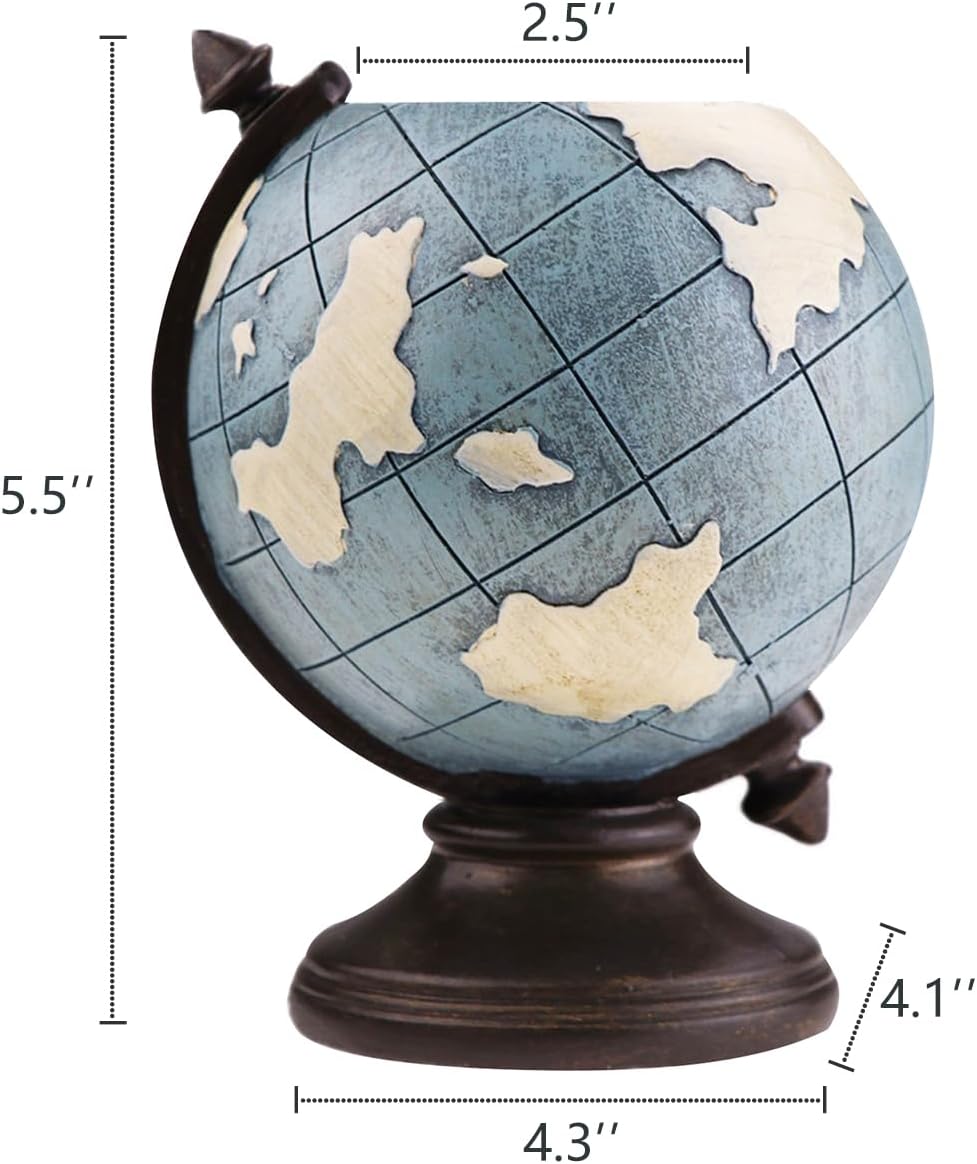 MUAMAX Globe Pen Pencil Holder for Desk Pen Organizer for Desk Desktop Organizer Pencil Cup Pot Desktop Accessories for Home Office School