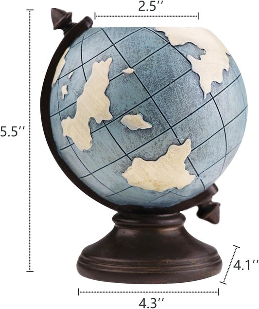 MUAMAX Globe Pen Pencil Holder for Desk Pen Organizer for Desk Desktop Organizer Pencil Cup Pot Desktop Accessories for Home Office School