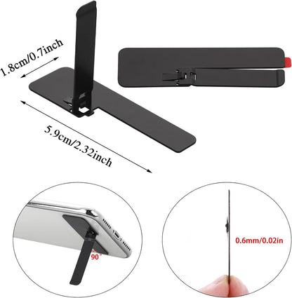 TIESOME 2 Pcs Ultra-Thin Invisible Kickstand, Adjustable Vertical and Horizontal Placement Stand, Metal Case Compatible With Any Cellphone
