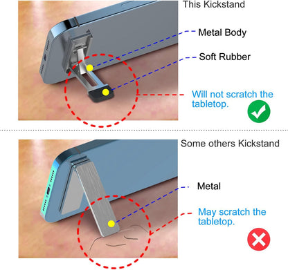 OCEANLOVE Kickstand for Phone and Case, Adhesive iPhone Stand Ultra-Slim Kick Stand,Metal, Adjustable Angle, for iPhone16/15/14/13/12&MiniPlusProMax Samsung S22/S21 and Mostly Phone