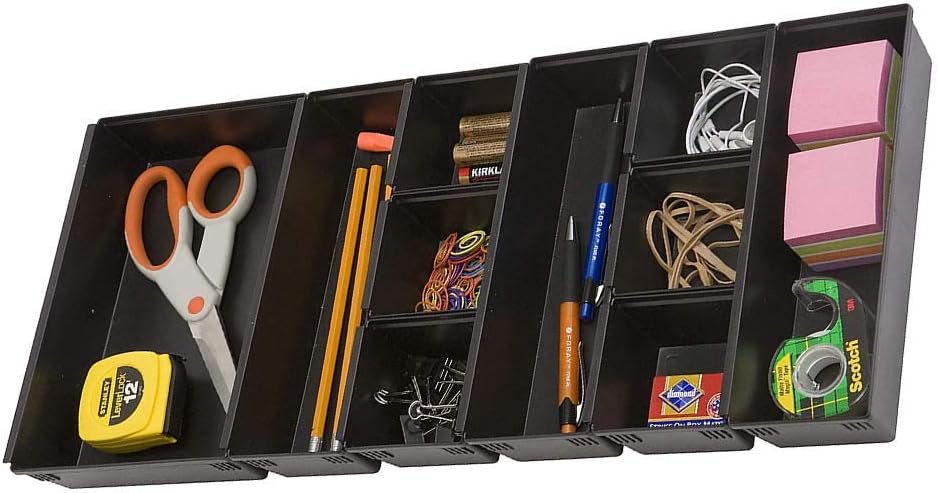 Dial Industries B689K Drawer Organizer Tray Set, Black