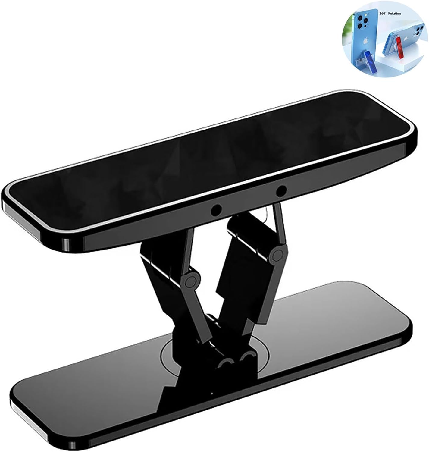 Phone Kickstand,Cell Phone Stand，Vertical and Horizontal Stand,360° rotatable,Works for iPhone 16/16 Plus/16 Pro/16 Pro Max, iPhone 15/14/13 Series, Samsung, and More(Black)