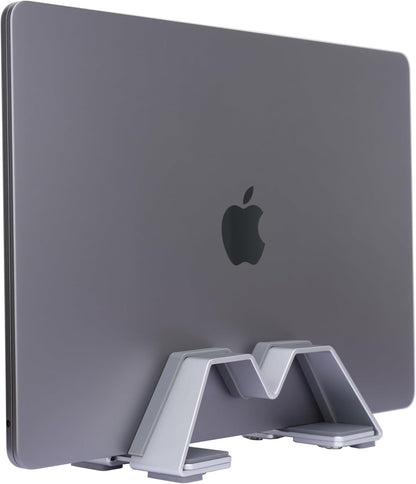 Adjustable Vertical Laptop Stand - Aluminum, Universal Fit for All Laptops (10-30mm Thickness) - Fashion Design, Adjustable Width, Anti-Slip & Scratch-Resistant, Patented Design