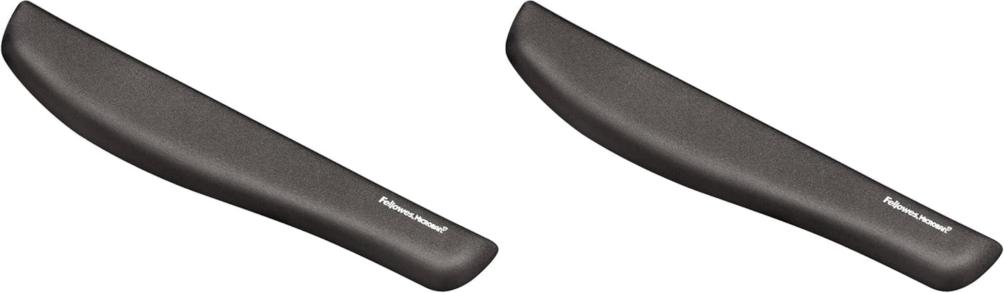 Fellowes PlushTouch Foam Keyboard Wrist Rest with MICROBAN - Black (9252101)