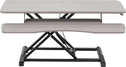 VIVO 26 inch Desk Converter, K Series, Height Adjustable Sit to Stand Riser, Dual Monitor and Laptop Workstation with Keyboard Tray, Black, DESK-V026KB