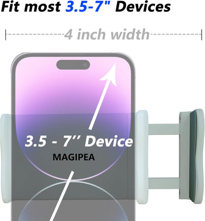 MAGIPEA Phone Holder for Bed, Gooseneck Phone Holder for Desk, Cell Phone Mount with Flexible Long Arm, Compatible with iPhone 17/16 Pro Max, 15, 14, and Other 3.5–7" Devices