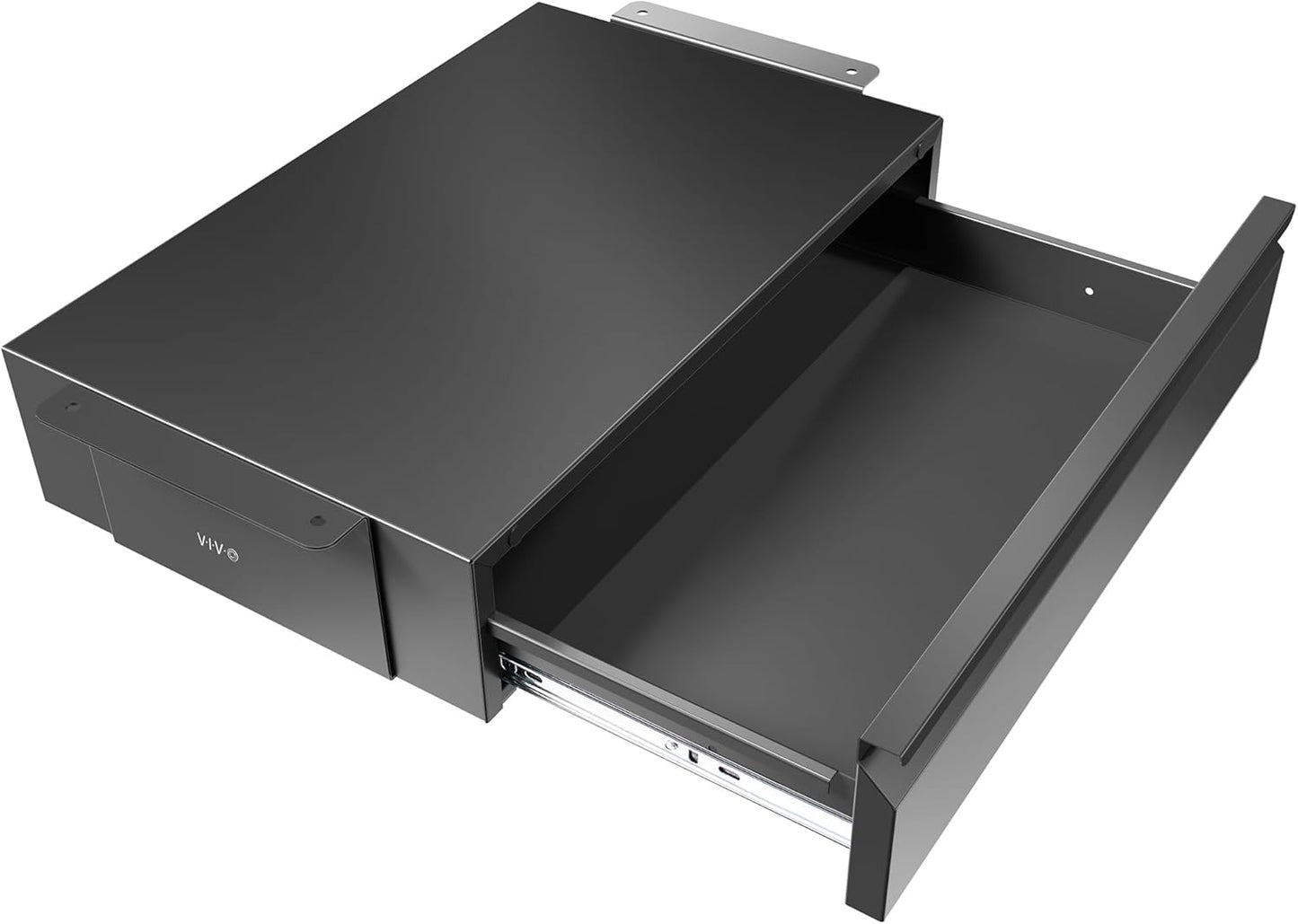 VIVO 18 inch Under Desk Slide Out Drawer, Secure Home Office Storage Organizer, Black, DESK-AC03B