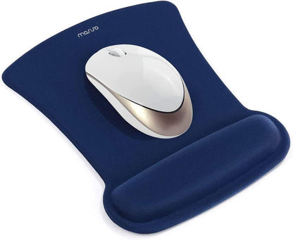 MOSISO Wrist Rest Support for Mouse Pad & Keyboard Set, Ergonomic Mousepad Non-Slip Base Home/Office Pain Relief & Easy Typing Cushion with Neoprene Cloth & Raised Memory Foam, Apricot