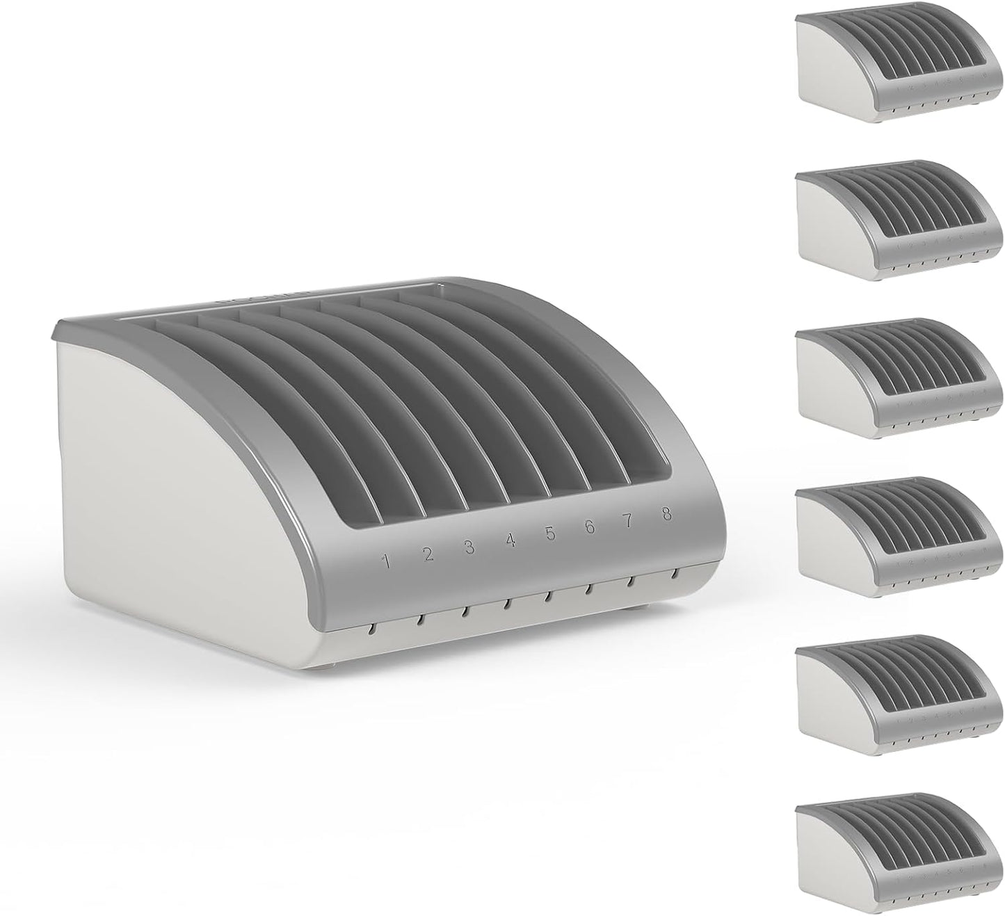 POCHAR 8-Device Universal Charging Station for Laptops & Chromebooks – Classroom Organization for iPads, Tablets & More, Ideal for Schools & Offices
