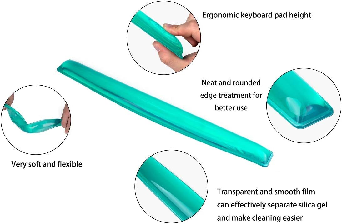 Gel Keyboard Wrist Rest Set Plus - ABRONDA Keyboard & Mouse Wrist Support Pad Office, Computer, Laptop, Mac - Durable, Comfortable and Pain Relief- Black Set