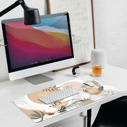 Memory Foam Ergonomic Keyboard Wrist Rest Pad and Mouse Wrist Rest Support Mouse Pad Set for Office Gaming Easy Typing-Pink Fluid