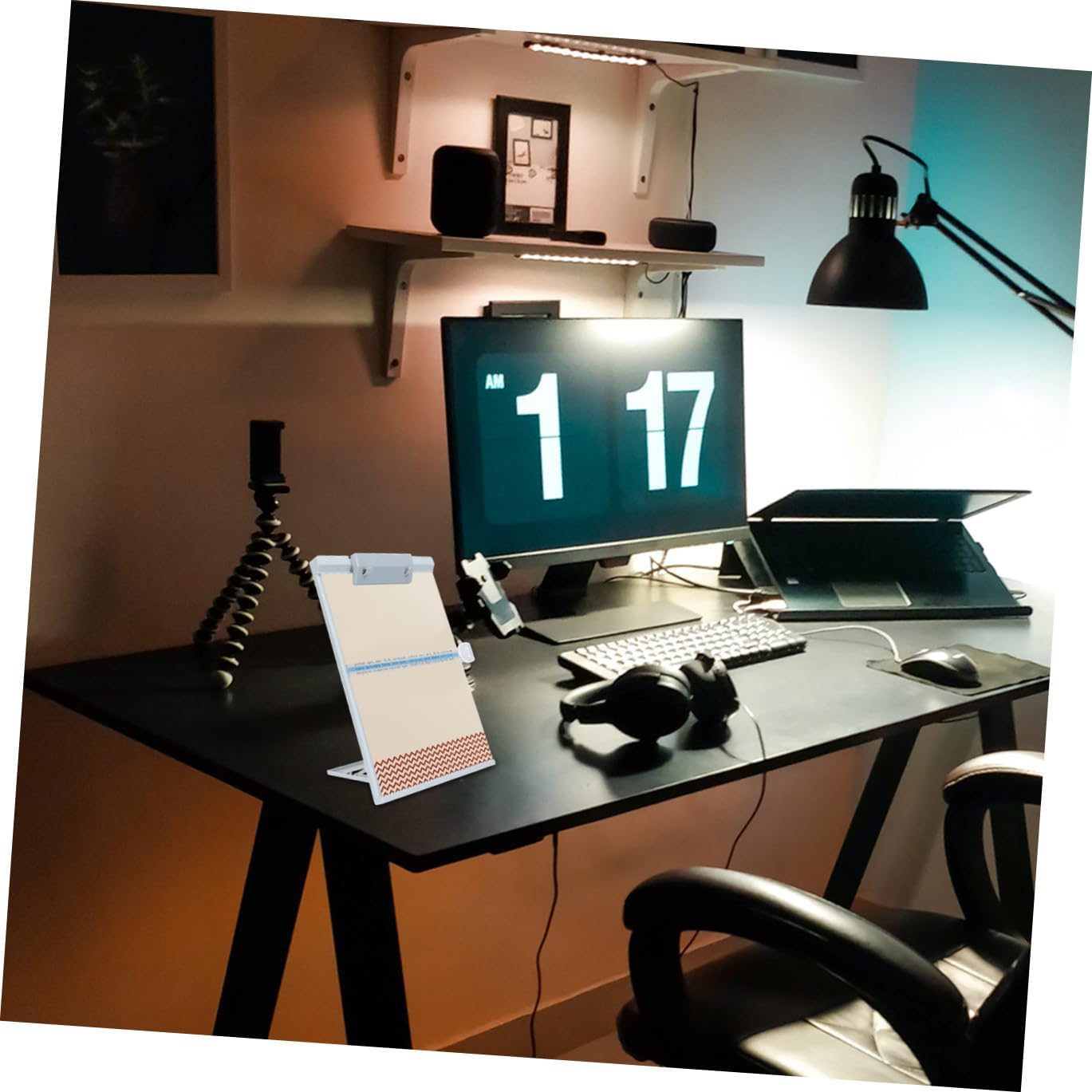 OSALADI Adjustable Paper Holder Stand for Desk Upright Document Holder Reading Line Guide for Home Office Classroom Plastic Copy Stand for Magazines and Documents
