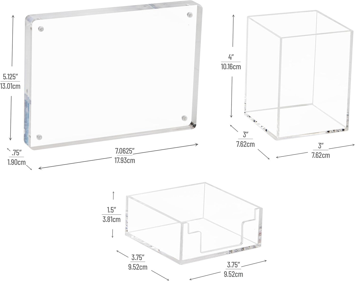 Mind Reader Paper Tray, Desktop Organizer, File Storage, Modern, Office, Acrylic, Clear