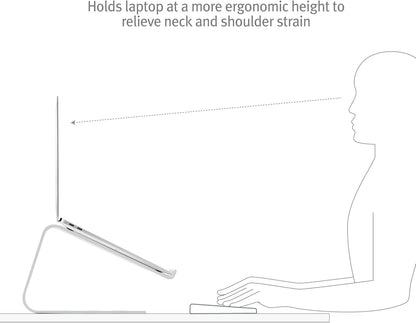 Twelve South Curve SE Ergonomic Aluminum Laptop and MacBook Stand with Anti-Slip Silicone to Prevent Scratching | Compatible with 11" to 17” laptops