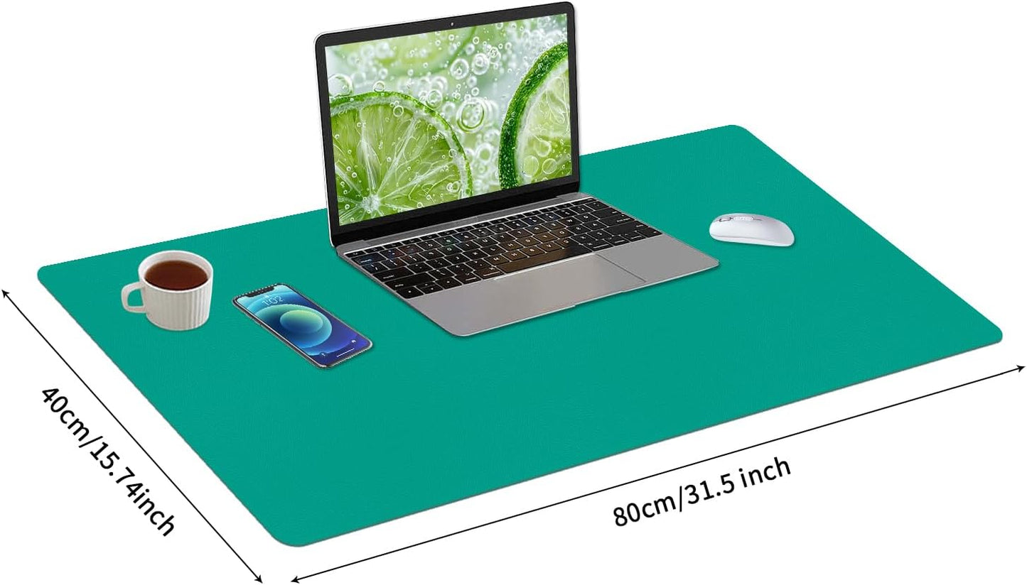 Bloss Leather Desk Pad and Keyboard Wrist Rest, Large Mouse Pad + Keyboard Pad+Mouse Wrist Support, Non-Slip Desk Mat Protector for Office, Home(31.5×15.7 Inches,Beige)