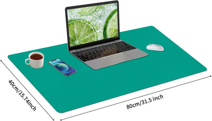 Bloss Leather Desk Pad and Keyboard Wrist Rest, Large Mouse Pad + Keyboard Pad+Mouse Wrist Support, Non-Slip Desk Mat Protector for Office, Home(31.5×15.7 Inches,Beige)