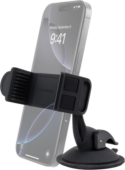 Scosche SUFMPS-SP Universal Cell Phone Stand and Holder with Non-Slip Cradle, Foldable, Adjustable Non-Magnetic Mount for Home Office Desk or Travel Compatible with iPhone, Tablet and All Devices