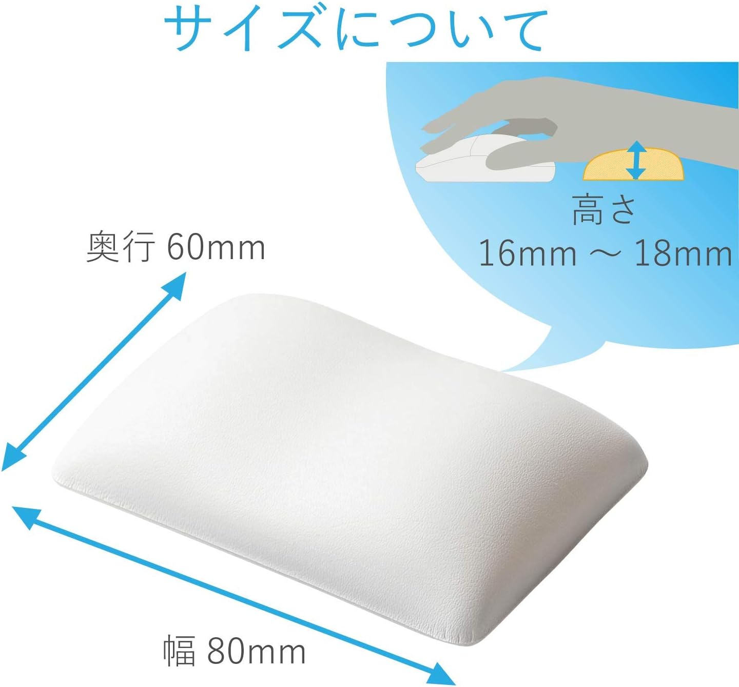 ELECOM Wrist Rest FITTIO Long Type Fatigue Reduction Ergonomic Design Comfortable Memory Foam Anti Skid White MOH-FTPWH