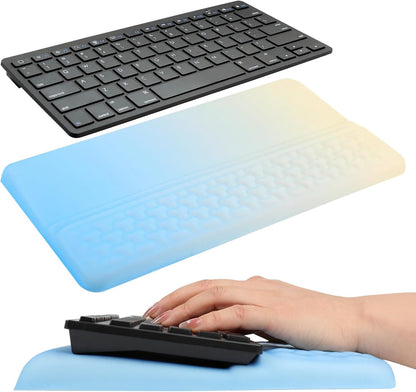 Keyboard Wrist Rest with Ergonomic Height - Computer Keyboard Stand & Soft Cushioned Pad for Wrist Pain Relief - Non-Slip Typing Support for Office, Gaming & Home (Black)