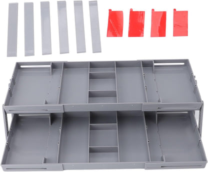 Multi Level Drawer Organizer, Expandable Folding Smart Drawer Organizer Makeup Organizer For Drawer Smart Drawer Organizer Kitchen Gadgets Utensils for Jewelry, Office Drawers (3