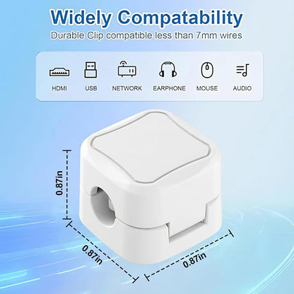 12 Pack Magnetic Cable Clips, Desk Cable Management Clips, Cord Organizer for Home Office Desk Phone Car Wall Desktop Nightstand -Black