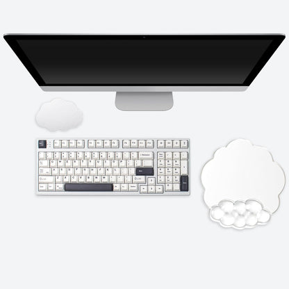 Gel Wrist Rest and Cloud Mouse Pad Support for Keyboard and Mouse - Ergonomic Pink Keyboard Wrist Pad Set for Typing Pain Relief/Computer/Laptop/Gaming/Home/Office (Cloud Shape, Gradient Blue Pink)
