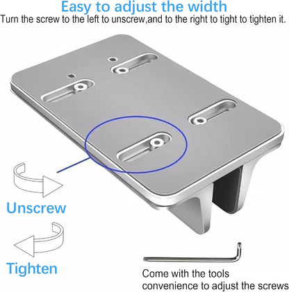 Vertical Laptop Stand Holder, Desktop Aluminum Stand for MacBook with Adjustable Dock Size, Fits All MacBook, Surface, Chromebook and Gaming Laptops (Up to 17.3 inches), Silver