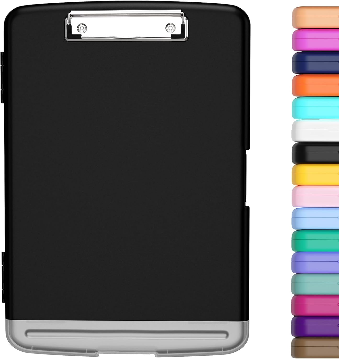 Hongri Clipboard with Storage with Pen Holder, Folder Nursing Clip Board 8.5 x 11 Foilo-Side Opening, High Capacity, Light Weight for Teachers, Classroom. Size 14 x 9.6 x 1.2 in(Pink)