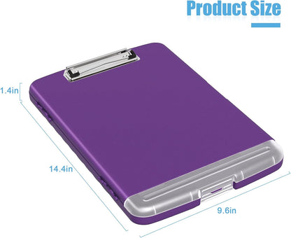 Hongri Clipboard with Storage with Pen Holder, Folder Nursing Clip Board 8.5 x 11 Foilo-Side Opening, High Capacity, Light Weight for Teachers, Classroom. Size 14 x 9.6 x 1.2 in(Pink)
