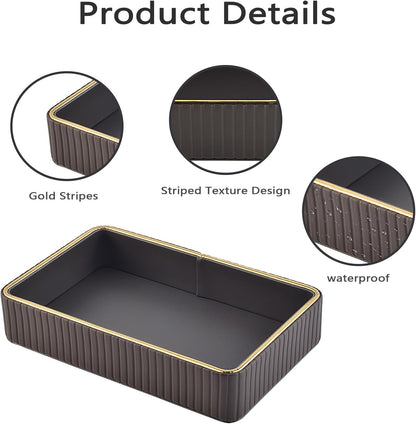 PU Leather Valet Tray,Desk Organizer Tray Nightstand Organizer Trinket Dish Storage Key Bowl Decorative Trays for Phone Wallet Jewelry Watch,Bathroom Bedroom Perfume Vanity Trays,Cream White