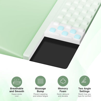 Ospelelf Ergonomic Mouse Pad and Keyboard Stand Wrist Rest Set, Memory Foam Comfort, Pain Relief for Typing, Office Desk Accessories, Moonlit Blossoms