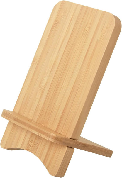 Solid Wood Phone Stand, Desktop Wooden Phone Stand, Simple Phone Holder, Compatible with All Phones (Walnut Wood)