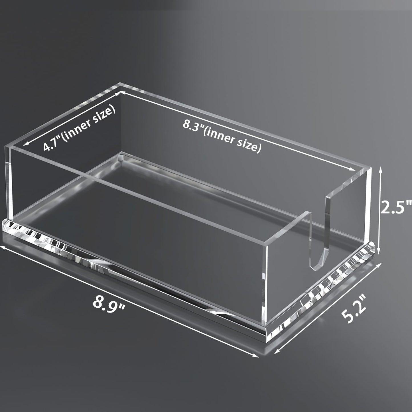 Transparent Acrylic Napkin Holder Clear Guest Paper Disposable Hand Towel Dispenser Tray Organizer For Table Home Kitchen Restaurant and Hotel Business