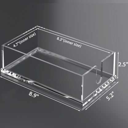 Transparent Acrylic Napkin Holder Clear Guest Paper Disposable Hand Towel Dispenser Tray Organizer For Table Home Kitchen Restaurant and Hotel Business