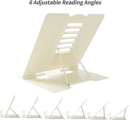 Camelmother Metal Book Holder Adjustable Book Stand for Reading