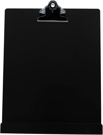 Saunders Free Standing Clipboard & Tablet Stand - Durable Black Recycled Aluminum Desktop Document Holder for Office, Teachers & Students - 1" Clip Holds 8.5x11 Letter Size Sheets, Lightweight