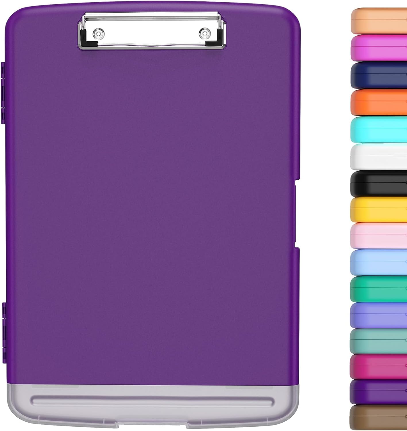 Hongri Clipboard with Storage with Pen Holder, Folder Nursing Clip Board 8.5 x 11 Foilo-Side Opening, High Capacity, Light Weight for Teachers, Classroom. Size 14 x 9.6 x 1.2 in(Pink)