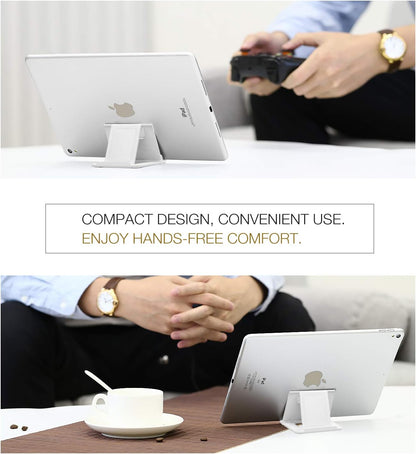 MoKo 2PCS Phone/Tablet Stand, Desktop Holder for 4-11" Device, Fit with iPhone 17/17 Air/17 Pro/17 Pro Max, iPhone 16/Pro/Pro Max/Plus, iPhone 15/Pro/Pro Max/Plus, iPhone 14/Pro/Pro Max/Plus